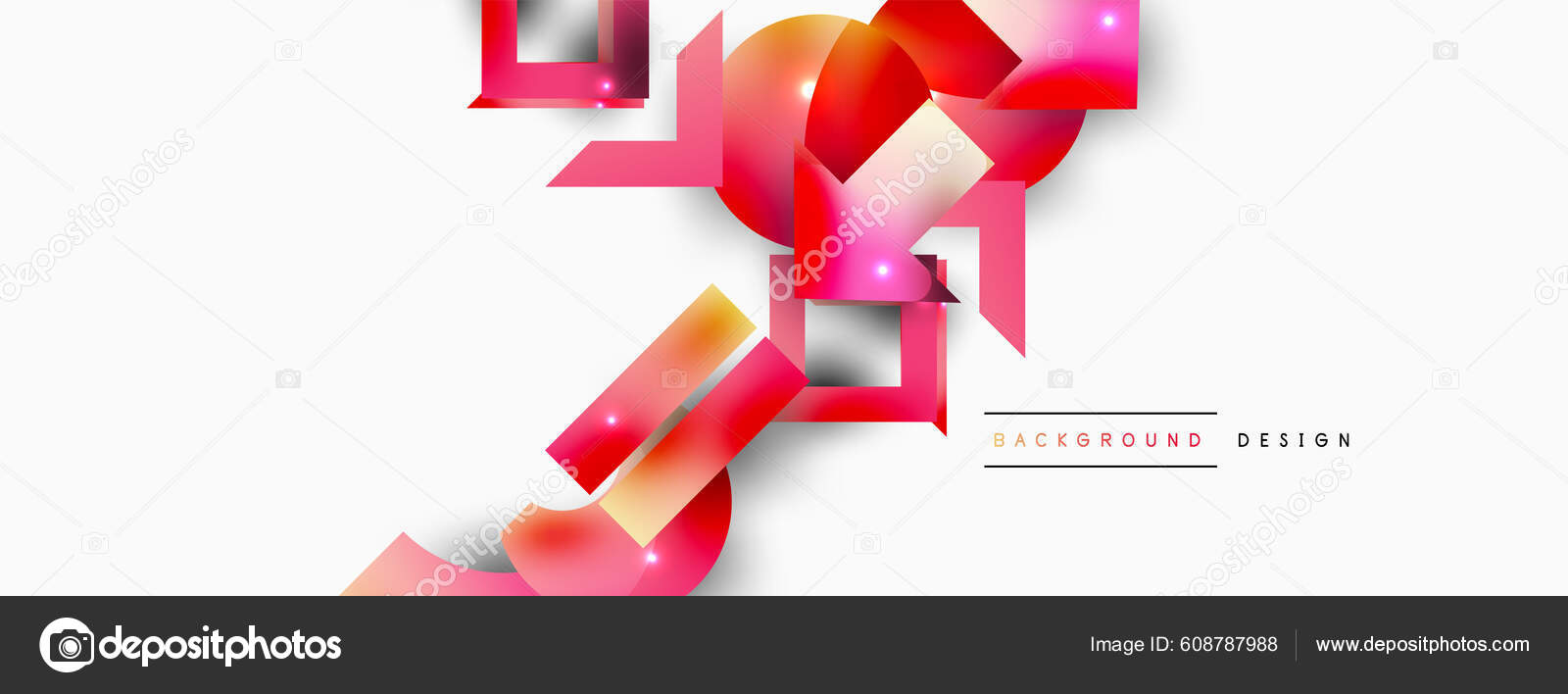 動的組成 光沢のある幾何学的形状抽象的な背景 バナー 背景や着陸のためのトレンディなテクノビジネステンプレート ストックベクター C Akomov