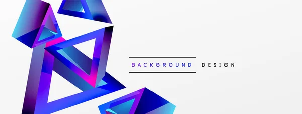 Triangle Abstract Background Basic Shape Technology Business Concept Composition Trendy — ストックベクタ