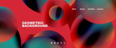 Liquid shapes with flowing gradient colors. Round elements and circles. Vector illustration for wallpaper, banner, background, leaflet, catalog, cover, flyer