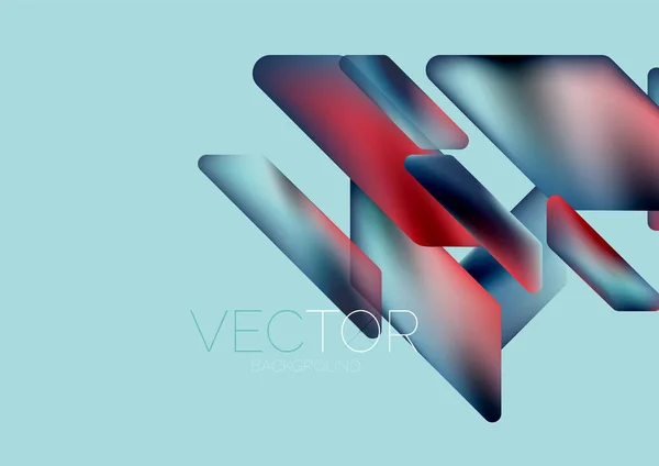 Fluid Color Dynamic Geometric Shapes Abstract Background Vector Illustration Wallpaper — Vetor de Stock