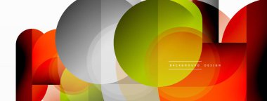 Yaratıcı geometrik duvar kağıdı. Asgari çember üçgen ve kare çizgi soyut arkaplan. Duvar kağıdı afişi veya iniş sayfası için vektör illüstrasyonu