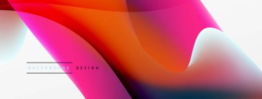 Akışkan renk soyut arkaplanı. Sıvı eğimleri, dalga desenleri. Duvar kağıdı, afiş, arkaplan veya iniş için moda tekno iş şablonu