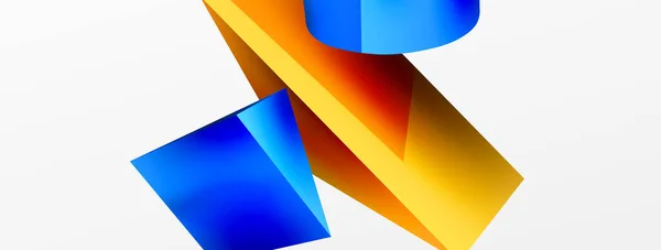 Vector Abstract Background Shapes Triangle Cylinder Trendy Techno Business Template — Wektor stockowy