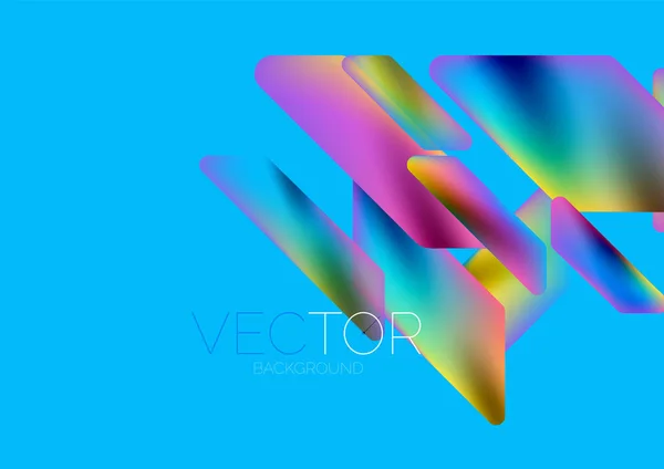 Fluid Color Dynamic Geometric Shapes Abstract Background Vector Illustration Wallpaper — Vetor de Stock