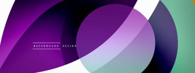 Yaratıcı geometrik duvar kağıdı. Asgari soyut arkaplan. Duvar kağıdı arkaplanı veya iniş sayfası için daire dalga ve yuvarlak şekiller kompozisyon vektör çizimi