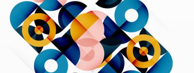 Renkli çember soyut arkaplan. Duvar kağıdı, afiş, sunum, arkaplan şablonu