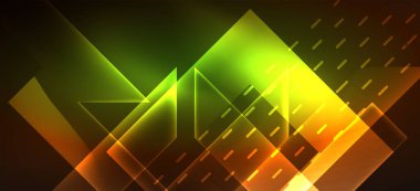 Arka plan duvar kağıtları, parlak çizgiler ve geometrik şekiller. Yapay Zeka teknolojisi, engelleme zinciri, iletişim, 5G, bilim, iş ve teknoloji konsepti için koyu duvar kağıdı