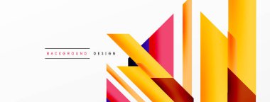 Minimum geometrik soyut arkaplan. Dinamik 3D çizgi kompozisyonu. Duvar kağıdı, afiş, arkaplan veya iniş için moda tekno iş şablonu