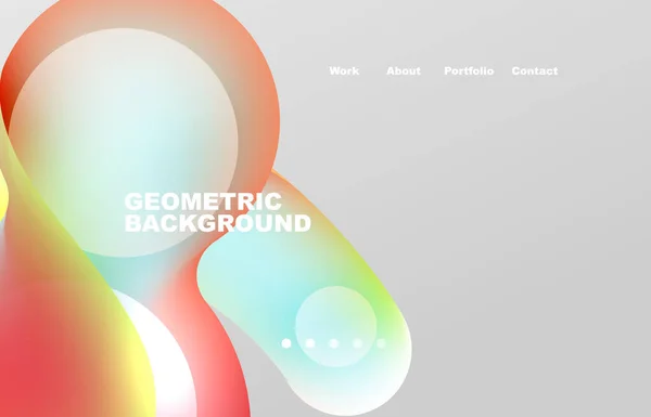 Abstract Liquid Background Your Landing Page Design Web Page Website — 스톡 벡터