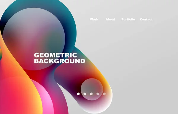 Abstract Liquid Background Your Landing Page Design Web Page Website — Wektor stockowy