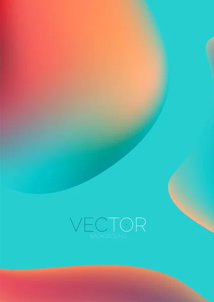 Fluid Water Drop Shape Composition Abstract Background Vector Illustration Banner — Stockvektor