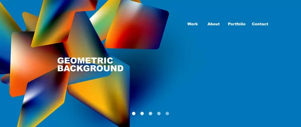 Abstract Geometric Landing Page Creative Background Wallpaper Banner Background Web — Διανυσματικό Αρχείο