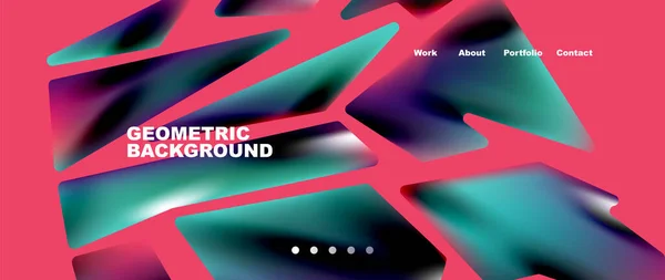 Abstract Geometric Landing Page Creative Background Wallpaper Banner Background Web — Vettoriale Stock