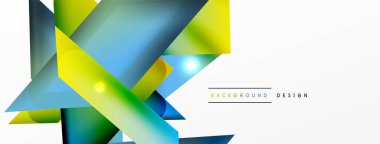 Dinamik 3d geometrik soyut arkaplan. Üçgenler ve diğer basit formlar. Duvar Kağıdı, Sancak, Arkaplan, Kart, Kitap İllüstrasyonu, İniş Sayfası