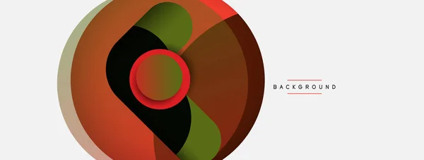 円や丸の形の抽象的な背景 壁紙バナーの背景やランディングページのベクトルイラスト — ストックベクタ