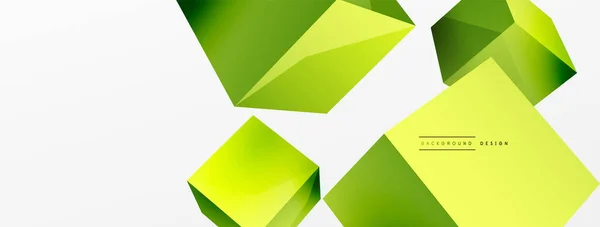 Cubes Vector Abstract Background Composition Square Shaped Basic Geometric Elements — 图库矢量图片