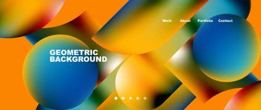 Minimal geometric abstract background, vector illustration for wallpaper banner background or landing page