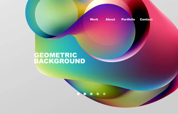 Abstract Liquid Background Your Landing Page Design Web Page Website — Stock vektor