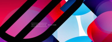 Geometrik asgari duvar kağıdı. Geometrik şekiller. Duvar kağıdı afişi veya iniş sayfası için vektör illüstrasyonu