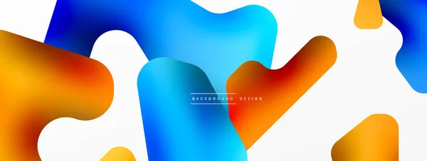 Colorful Bright Abstract Shapes Composition Digital Web Futuristic Template Wallpaper — 图库矢量图片