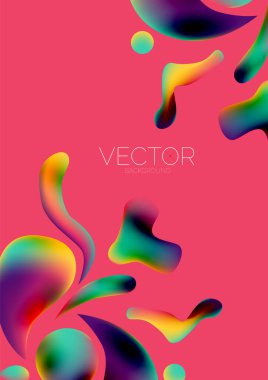 Fluid water drop shape composition abstract background. Vector illustration for banner background or landing page