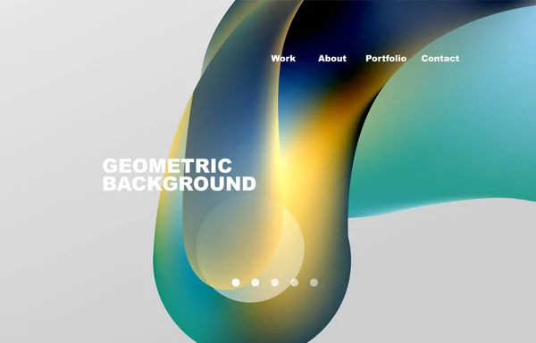 Abstract Liquid Background Your Landing Page Design Web Page Website — Vetor de Stock