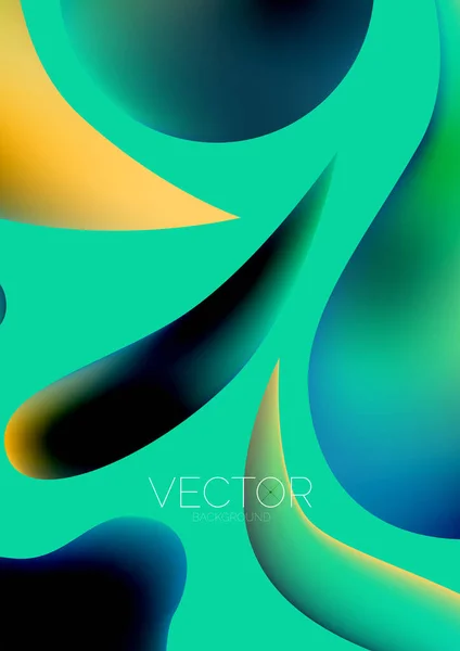 Fluid Shapes Vertical Wallpaper Background Vector Illustration Banner Background Landing — Vector de stock