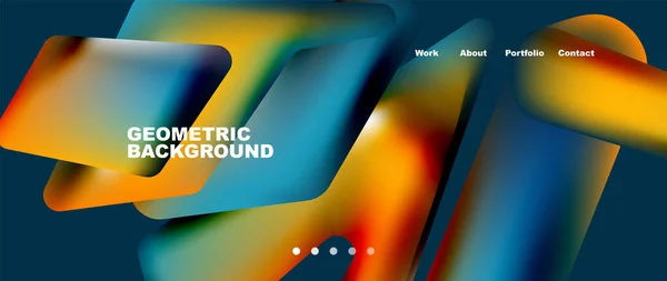Colorful Geometric Background Landing Page Vector Illustration Wallpaper Banner Background — Stockvector