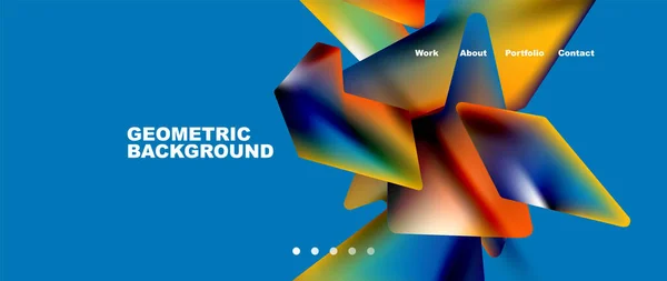 Abstract Geometric Landing Page Creative Background Wallpaper Banner Background Web — 图库矢量图片