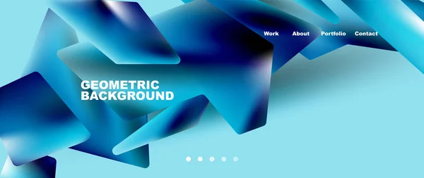 Abstract Geometric Landing Page Creative Background Wallpaper Banner Background Web — Vetor de Stock
