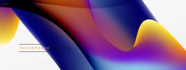 Soyut arkaplan. Duvar kağıdı, pankart, arkaplan veya iniş için akışkan renk dalgası şablonu