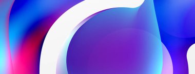 Fluid abstract background. Liquid color gradients composition. Round shapes and circle flowing design for wallpaper, banner, background or landing
