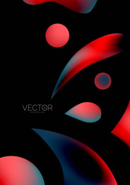 Fluid water drop shape composition abstract background. Vector illustration for banner background or landing page