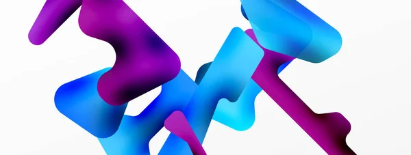 Colorful Bright Abstract Shapes Composition Digital Web Futuristic Template Wallpaper — Vector de stock