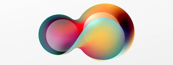 Fluid Abstract Background Shapes Circle Flowing Design Wallpaper Banner Background — Stockvektor