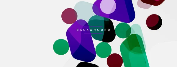 Abstract Ronde Geometrische Vormen Cirkels Achtergrond Trendy Techno Business Template — Stockvector