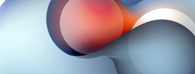 Fluid abstract background. Liquid color gradients composition. Round shapes and circle flowing design for wallpaper, banner, background or landing