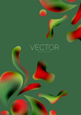 Fluid water drop shape composition abstract background. Vector illustration for banner background or landing page