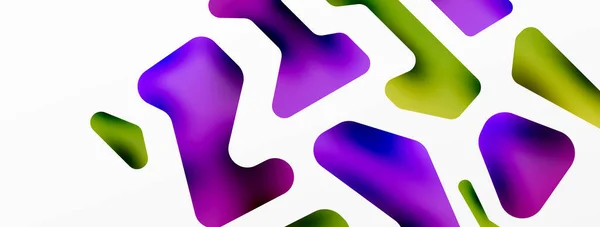 Colorato Brillante Composizione Forme Astratte Modello Futuristico Web Digitale Carta — Vettoriale Stock