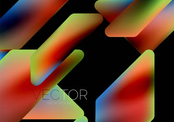 Fluid Color Dynamic Geometric Shapes Abstract Background Vector Illustration Wallpaper — Stockvektor