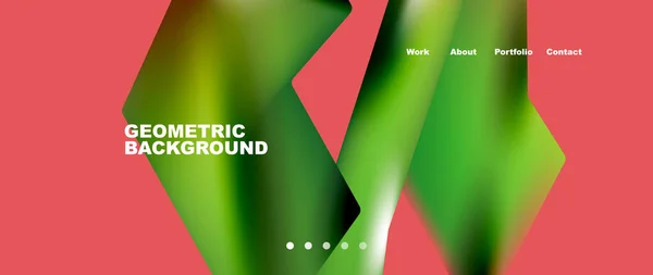 Abstract Geometric Landing Page Creative Background Wallpaper Banner Background Web — Stok Vektör