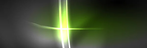 Neon Świecące Linie Fal Płynu Magia Energia Przestrzeń Światło Koncepcja — Wektor stockowy