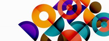 Renkli çember soyut arkaplan. Duvar kağıdı, afiş, sunum, arkaplan şablonu