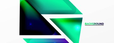 Dinamik 3d geometrik soyut arkaplan. Üçgenler ve diğer basit formlar. Duvar Kağıdı, Sancak, Arkaplan, Kart, Kitap İllüstrasyonu, İniş Sayfası