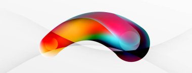 Fluid abstract background, round shapes and circle flowing design for wallpaper, banner, background or landing