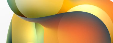 Fluid abstract background. Liquid color gradients composition. Round shapes and circle flowing design for wallpaper, banner, background or landing