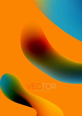 Fluid water drop shape composition abstract background. Vector illustration for banner background or landing page