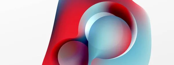 Fluid Abstract Background Liquid Color Gradients Composition Shapes Circle Flowing — Stockvector