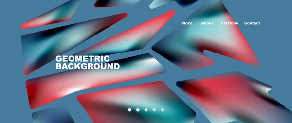 Abstract Geometric Landing Page Creative Background Wallpaper Banner Background Web — Vettoriale Stock