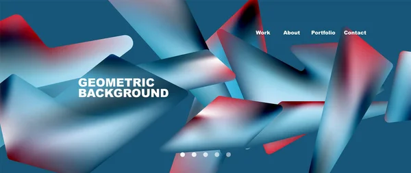 Abstract Geometric Landing Page Creative Background Wallpaper Banner Background Web — Stockvektor
